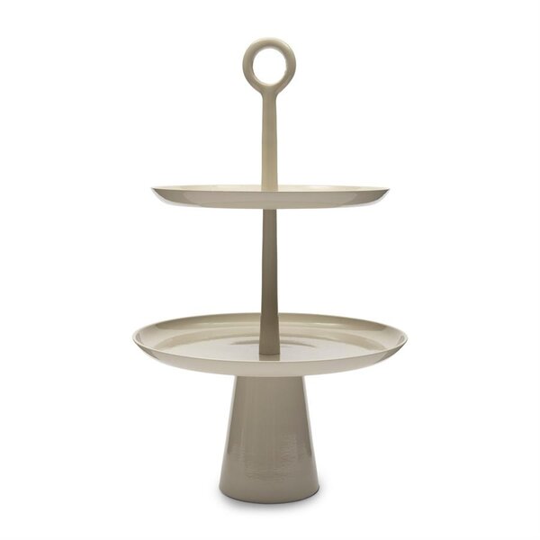 RIVIÈRA MAISON Rivièra Maison Etagere Devola – Exklusive Moderne Etagere Sandfarben – 27x27x47 cm