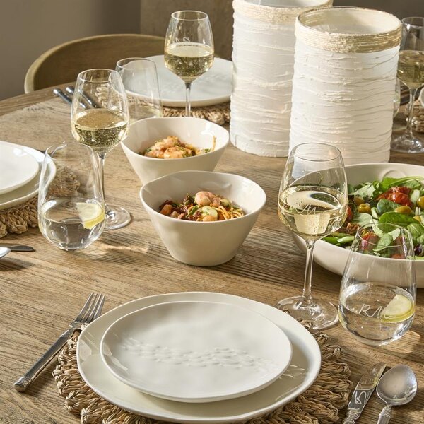 RIVIÈRA MAISON Rivièra Maison Portofino Mare Dinner Plate – Exklusiver Keramik-Speiseteller Weiß – Ø 27 cm