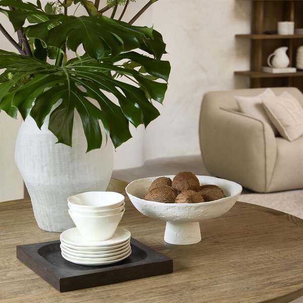 RIVIÈRA MAISON Rivièra Maison Portofino Mare Bowl L – Luxe Grote Witte Kom met Visjespatroon – Ø 17 cm