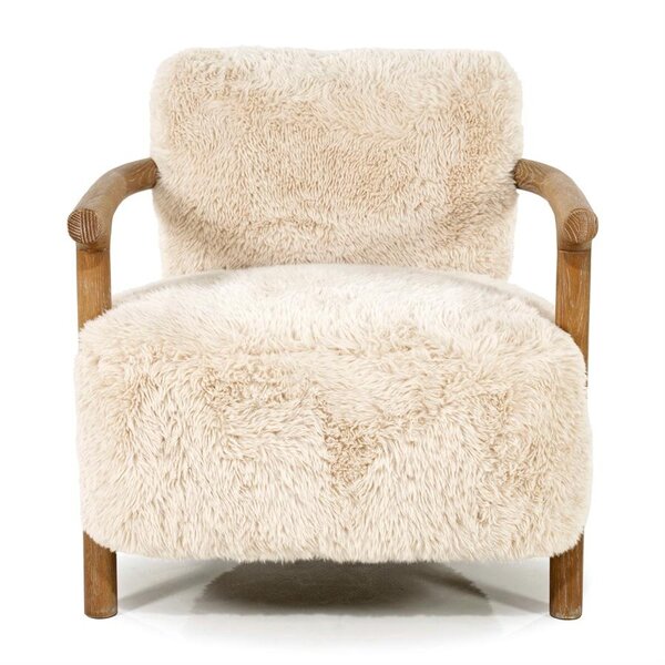 RIVIÈRA MAISON Rivièra Maison Glenn Armchair Cloud Fur – Exklusiver Teddy-Lounge-Sessel mit Eschenholz – 72x73x76.5 cm