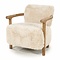 RIVIÈRA MAISON Rivièra Maison Glenn Armchair Cloud Fur – Exklusiver Teddy-Lounge-Sessel mit Eschenholz – 72x73x76.5 cm