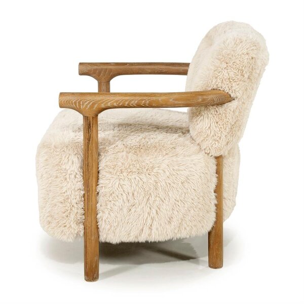 RIVIÈRA MAISON Rivièra Maison Glenn Armchair Cloud Fur – Exklusiver Teddy-Lounge-Sessel mit Eschenholz – 72x73x76.5 cm