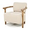 RIVIÈRA MAISON Rivièra Maison Glenn Armchair Herringbone Beige – Exklusiver Fischgrät-Lounge-Sessel mit Eschenholz – 72x73x76.5 cm