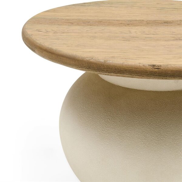 RIVIÈRA MAISON Rivièra Maison Cala Nova Coffee Table Dia 60 – Luxe Ronde Eikenhouten Salontafel – Ø 60 cm