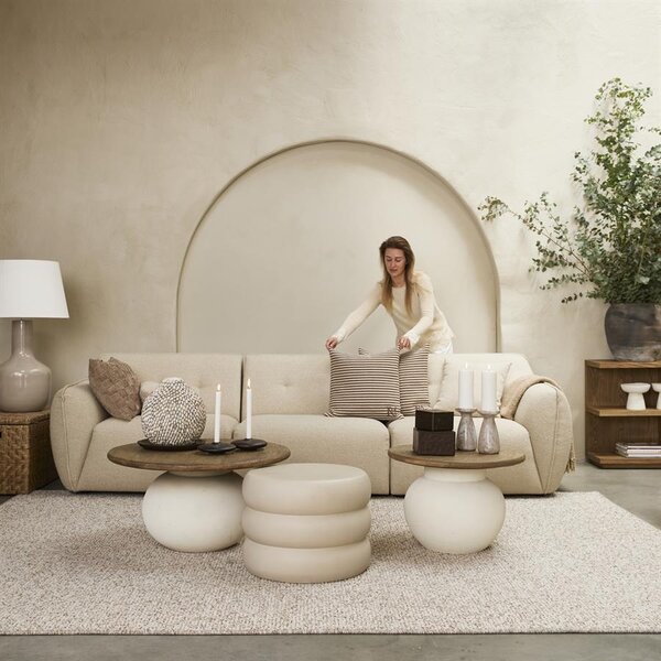 RIVIÈRA MAISON Rivièra Maison Cala Nova Coffee Table Dia 60 – Luxe Ronde Eikenhouten Salontafel – Ø 60 cm