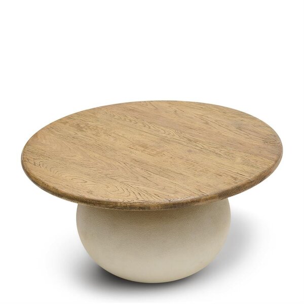 RIVIÈRA MAISON Rivièra Maison Cala Nova Coffee Table Dia 80 – Luxe Ronde Eikenhouten Salontafel – Ø 80 cm