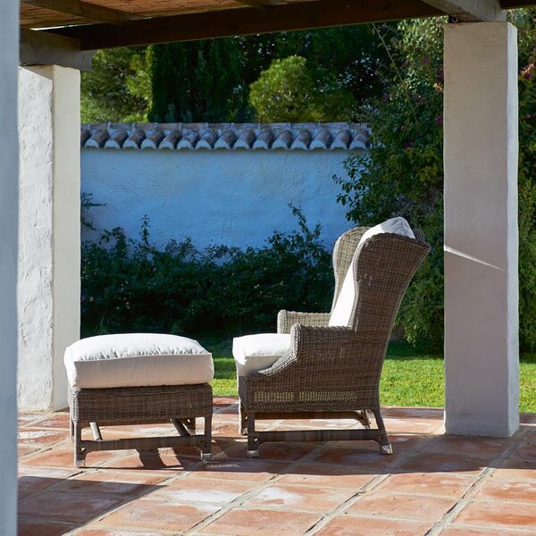 RIVIÈRA MAISON Rivièra Maison Nicolas Outdoor Footstool – Exklusiver Luxus-Gartenhocker & Fußhocker – 65x65x50 cm