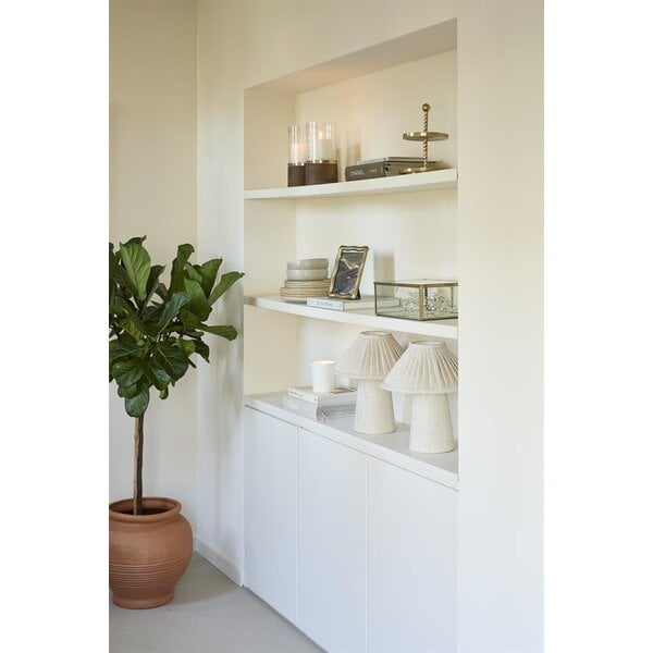 RIVIÈRA MAISON Rivièra Maison Tavant Display Box S – Exklusive Handgefertigte Glasschatulle mit Leinen – 29x20x11 cm