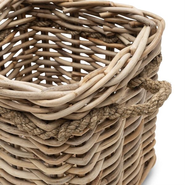 RIVIÈRA MAISON Rivièra Maison Fiuggo Planter 50x50 – Exklusiver Handgefertigter Rattan-Pflanzkübel – 50x50x50 cm