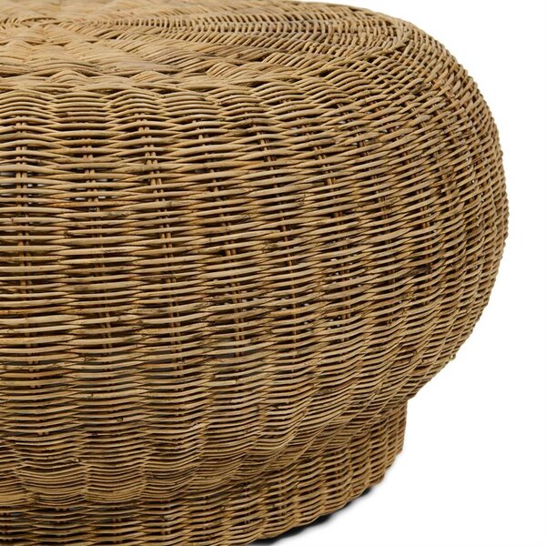 RIVIÈRA MAISON Rivièra Maison Benoa Coffee Table – Exklusiver Handgeflochtener Rattan-Couchtisch – Ø 80 cm