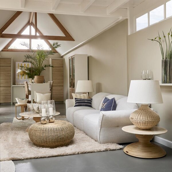 RIVIÈRA MAISON Rivièra Maison Benoa Coffee Table – Luxe Handgevlochten Rotan Salontafel – Ø 80 cm