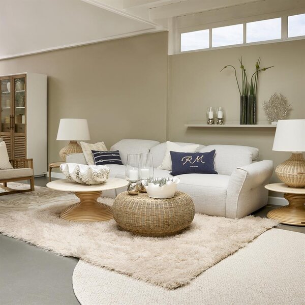 RIVIÈRA MAISON Rivièra Maison Benoa Coffee Table – Luxe Handgevlochten Rotan Salontafel – Ø 80 cm