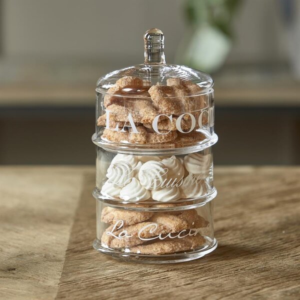RIVIÈRA MAISON Rivièra Maison La Cucina Pot Mini – Luxe Handgemaakte 3-Laags Glazen Voorraadpot – Ø12x22,5 cm