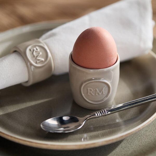 RIVIÈRA MAISON Rivièra Maison Portofino Egg Holder Flax – Luxe Keramisch Eierdopje – Ø 5x5 cm