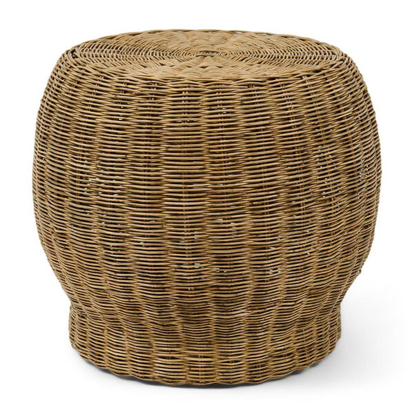 RIVIÈRA MAISON Rivièra Maison Table d'Appoint Benoa – Table Ronde de Luxe en Rotin Naturel – 50x45 cm