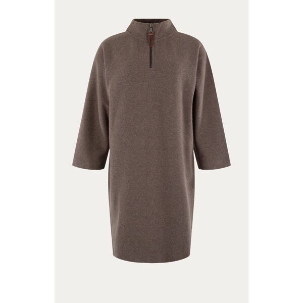 MOSCOW Moscow Influence 3/4-Mouw Jurk Chocolate Solid -  BARBARA-Clothing & Lifestyle