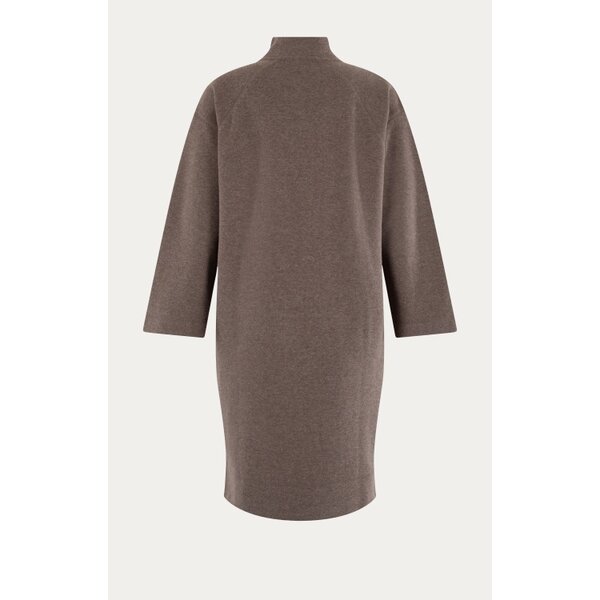 MOSCOW Moscow Influence 3/4-Mouw Jurk Chocolate Solid -  BARBARA-Clothing & Lifestyle