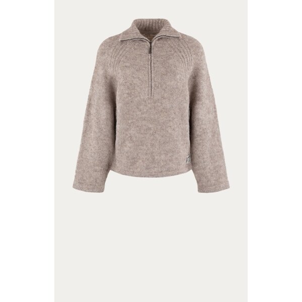 MOSCOW Moscow Kimmy Damen Pullover Light Taupe | BARBARA - Clothing & Lifestyle