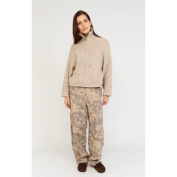 MOSCOW Moscow Kimmy Damen Pullover Light Taupe | BARBARA - Clothing & Lifestyle