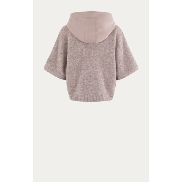 MOSCOW Gilet en Maille à Capuche Femme Moscow Timmy Light Taupe | BARBARA - Clothing & Lifestyle