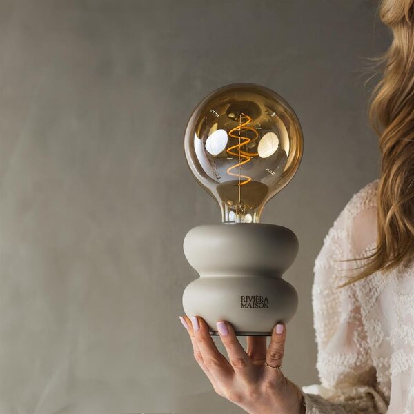RIVIÈRA MAISON RM Finley Bulb LED Tafellamp Flax H26 | BARBARA - Lifestyle