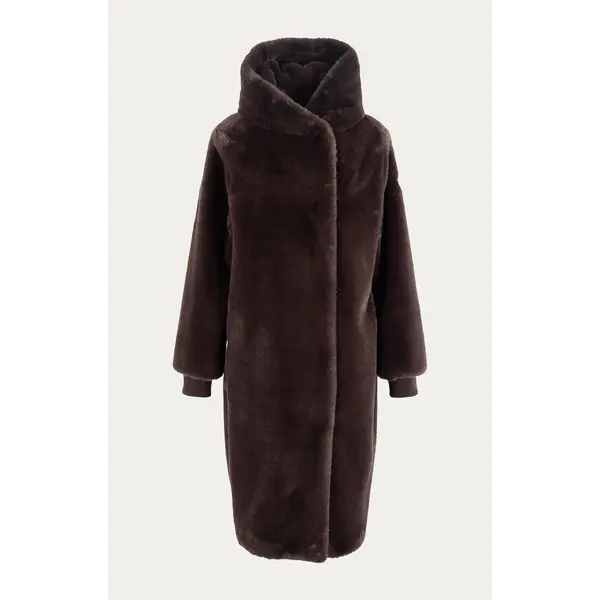 MOSCOW Manteau Faux Fur Moscow Nadjana Chocolat | BARBARA