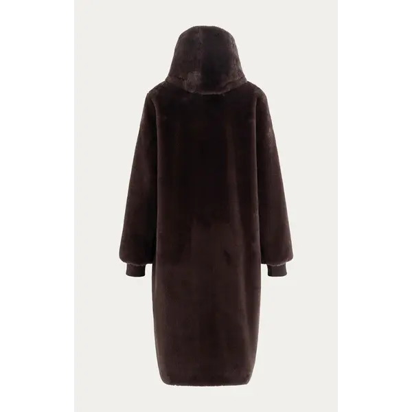 MOSCOW Manteau Faux Fur Moscow Nadjana Chocolat | BARBARA