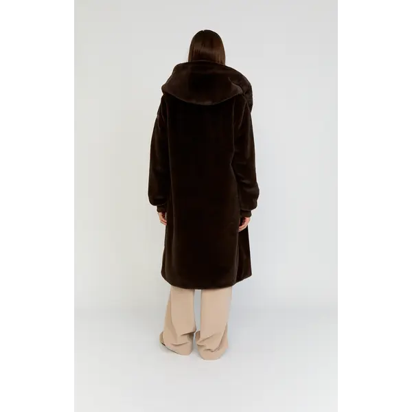 MOSCOW Manteau Faux Fur Moscow Nadjana Chocolat | BARBARA
