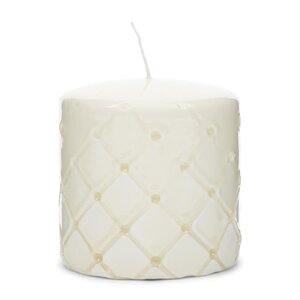 Rivièra Maison Pillar Candle Padded White 9,5x10