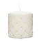 MOSCOW RM Padded Bougie Pilier Blanc 9.5x10 | BARBARA