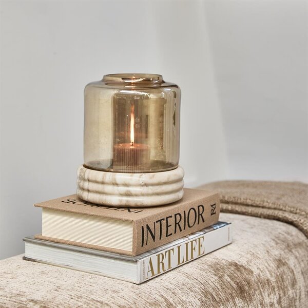 RIVIÈRA MAISON RM Ribani Marble Windlicht Amber | BARBARA - Lifestyle