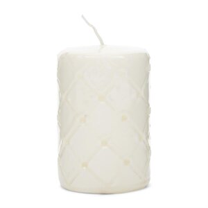 Rivièra Maison Padded Stumpenkerze 7x10 White