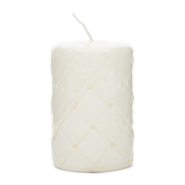 RIVIÈRA MAISON RM Padded Bougie Pilier 7x10 White | BARBARA