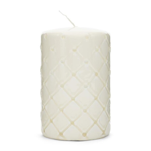 RIVIÈRA MAISON RM Padded Bougie Pilier Blanc 9,5x15 cm | BARBARA - Lifestyle