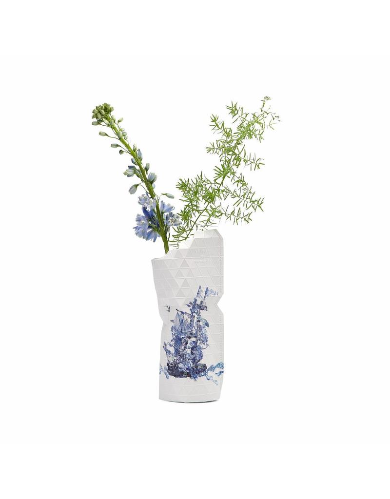 Paper Vase Cover Delft Blue - set of 10