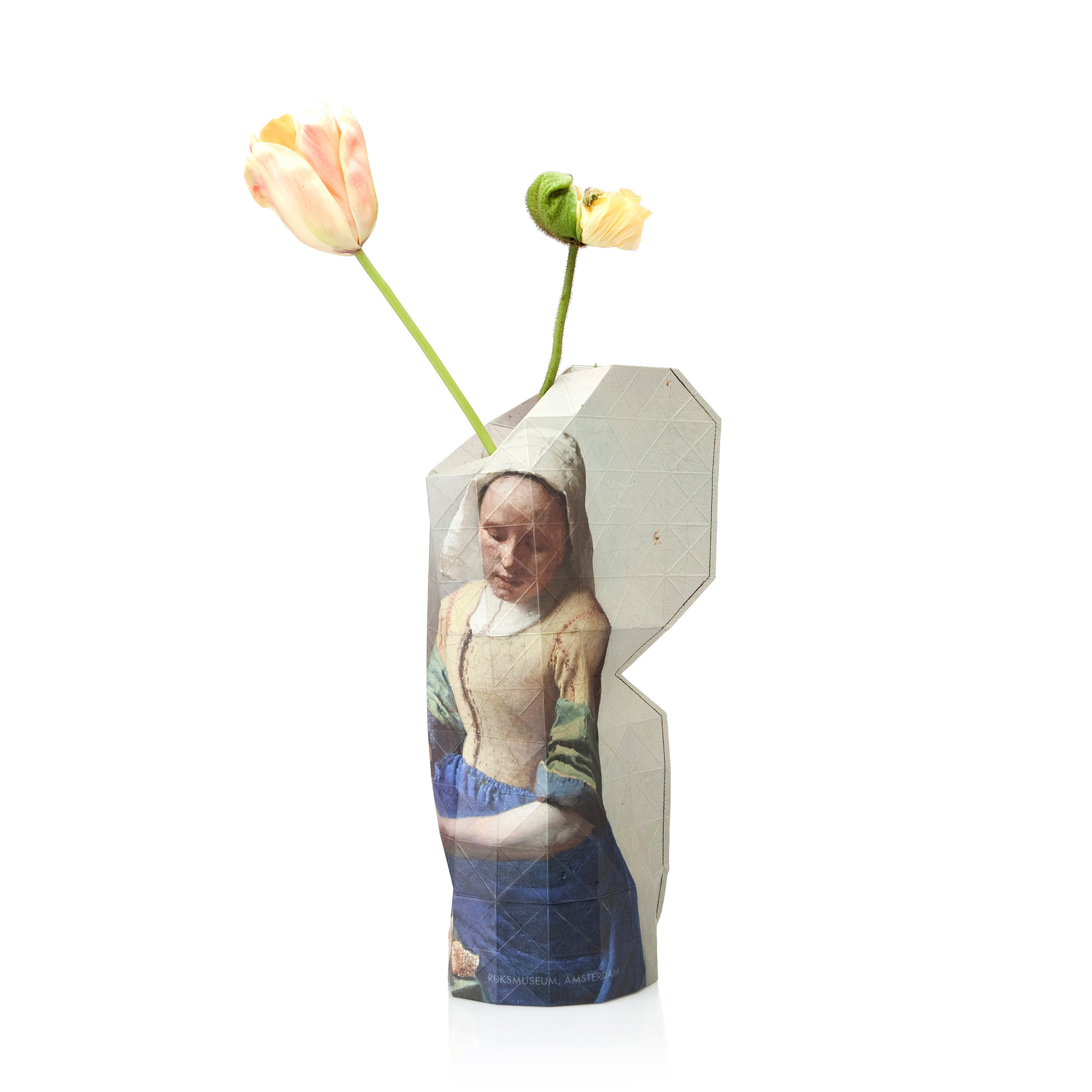 The Milkmaid Vermeer Paper Vase Cover Tiny Miracles Tiny