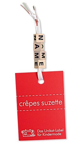 crêpes suzette Namenskissen Pirat, Farbe: Blau gestreift