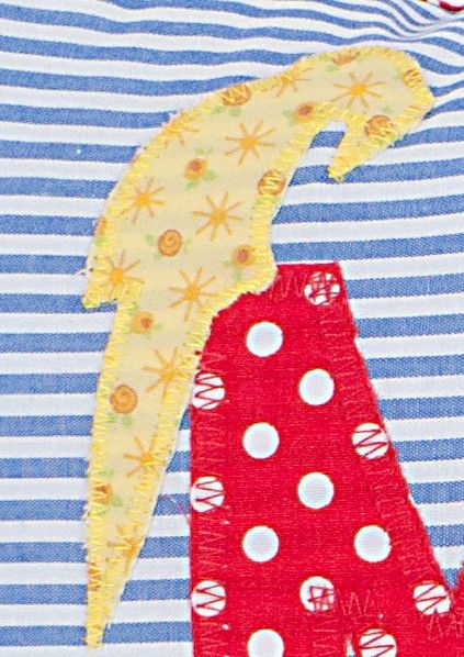 crêpes suzette Namenskissen Pirat, Farbe: Blau gestreift