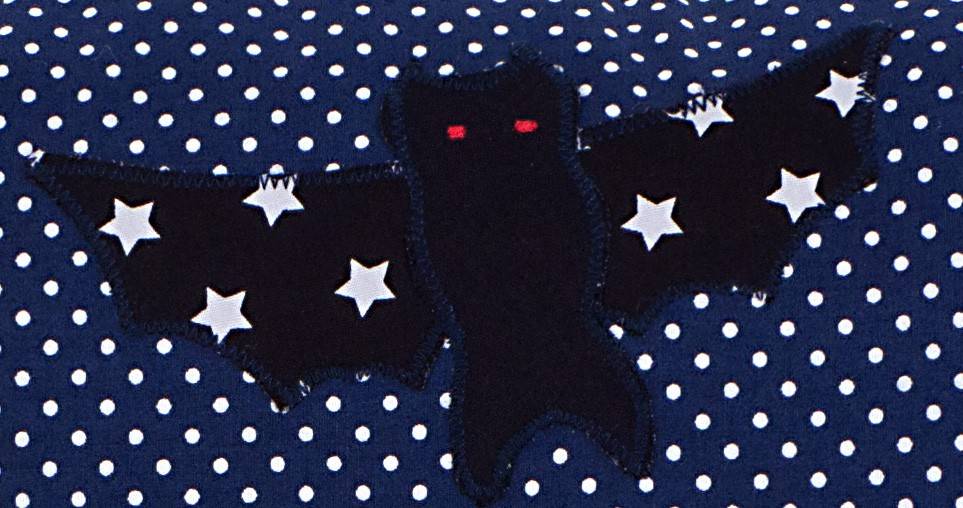 crêpes suzette Namenskissen  - Huh Buh Geisterschloss samt Gespenst, Farbe: Dunkelblau