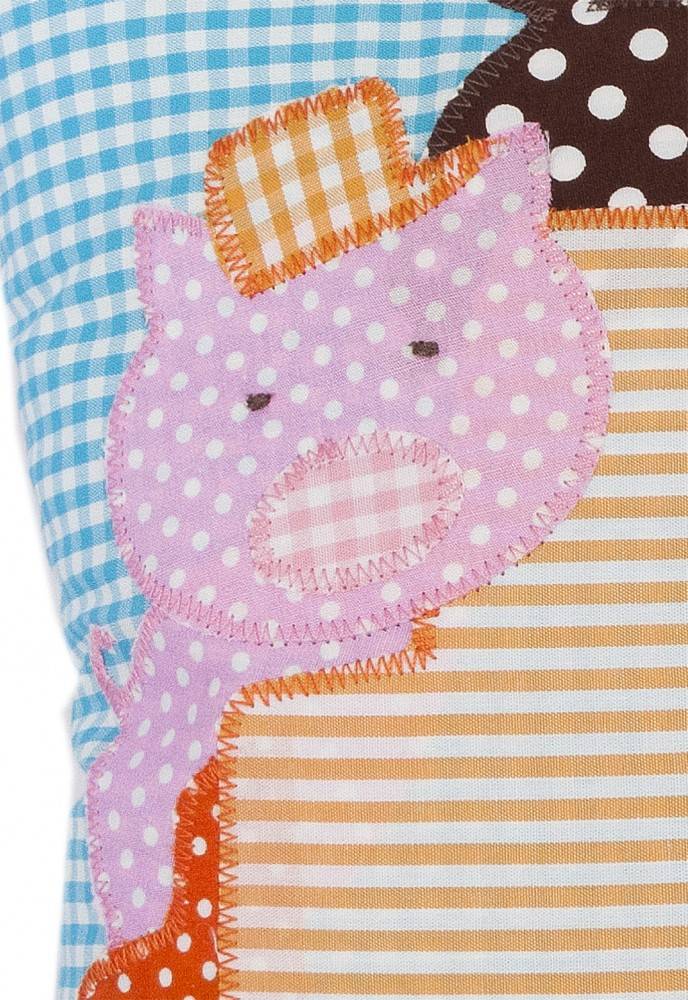 crêpes suzette Namenskissen mit Müllauto & Müllmann, Farbe: Türkis