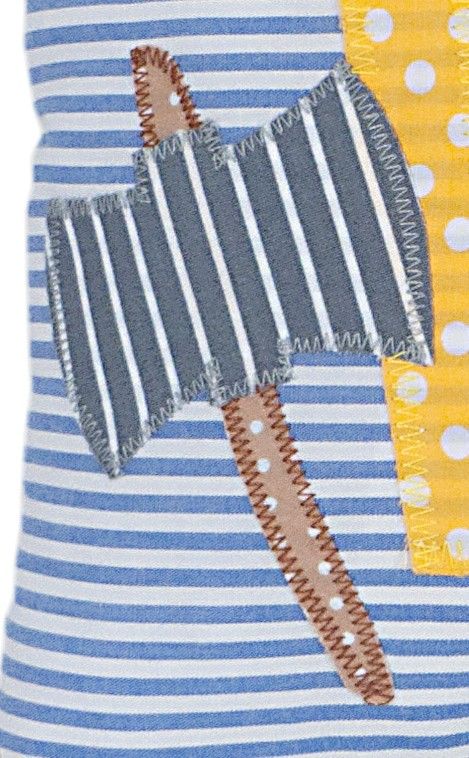 crêpes suzette Namenskissen Wikinger, Farbe: Blau gestreift