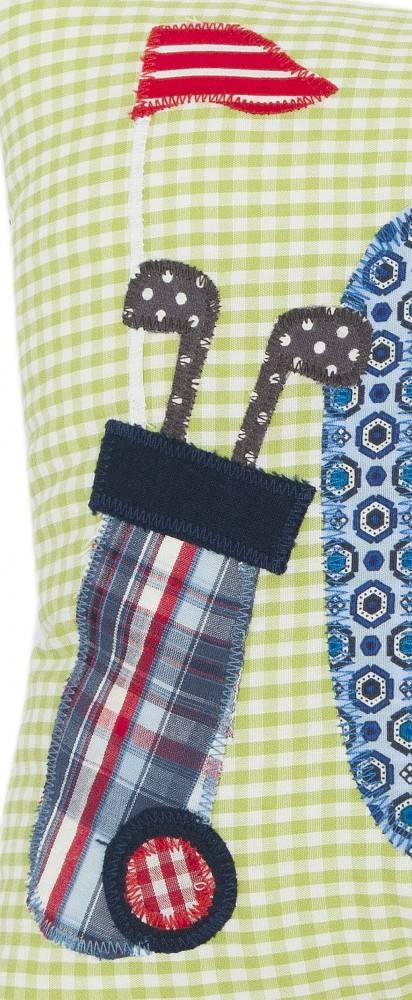 crêpes suzette Namenskissen Golf, Golfspieler, Farbe: Grün kariert