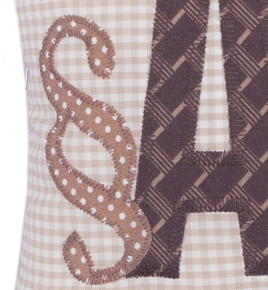 crêpes suzette Namenskissen Geschenk für Anwälte, Farbe: Beige kariert