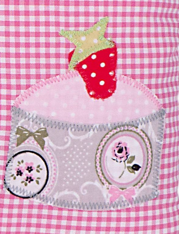 crêpes suzette Namenskissen Rebellin mit Namen, Farbe: Rosa kariert