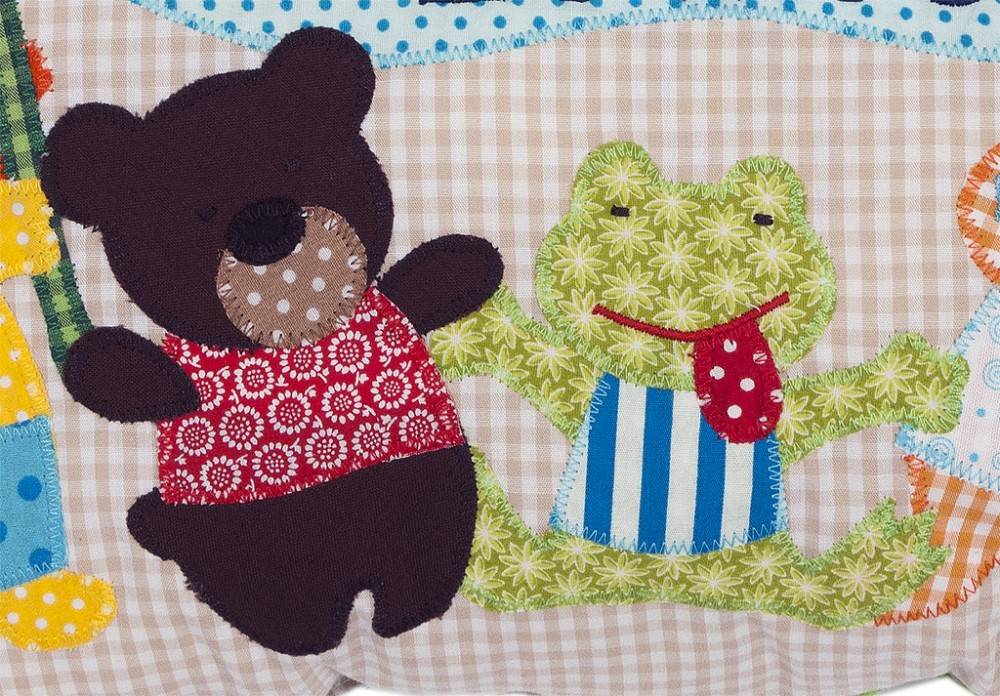 crêpes suzette Namenskissen als Geschenk zur Geburt Kleine Tierfreunde