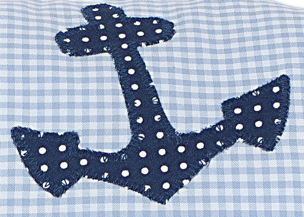 crêpes suzette Namenskissen zur Geburt mit kleiner Matrosen - Ente aus Teddyplüsch