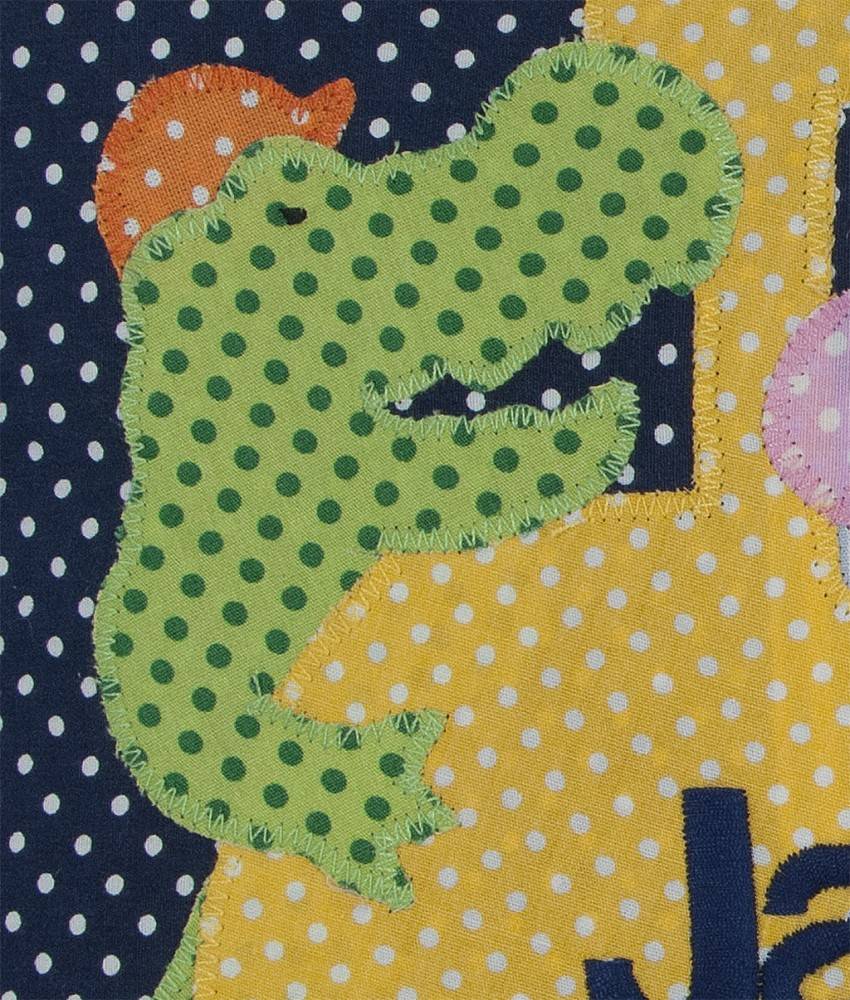 crêpes suzette Krabbeldecke mit Namen als Geschenk zur Taufe Bagger mit Tieren – Größe: 70cm x 90cm