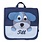 crêpes suzette Kindergartentasche / Rucksack mit Namen bestickt. Hund, Farbe: Dunkelblau