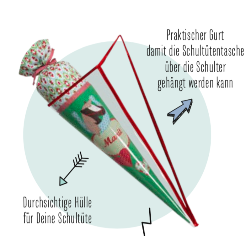 crêpes suzette Stoffschultüten - Tasche zum Tragen der Schultüte in der Elternpause