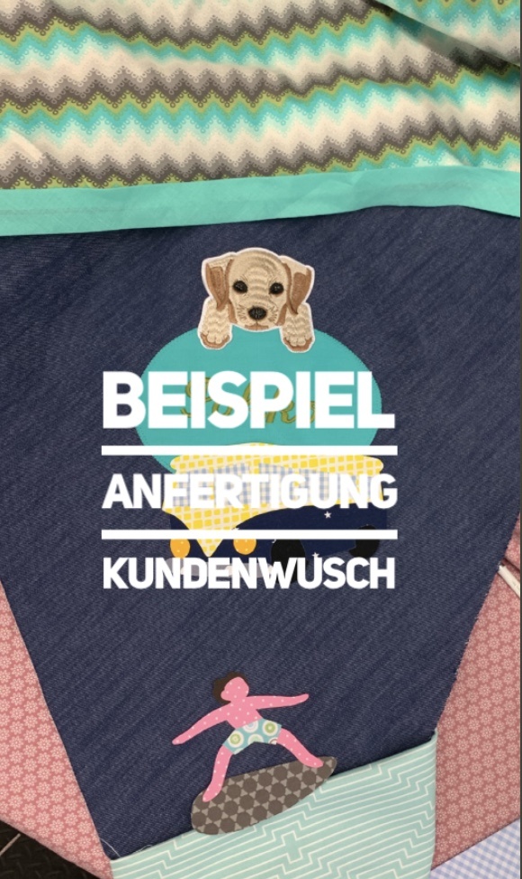 crêpes suzette Schultüte aus Stoff nach Deinen Wünschen genäht , suche alles selber aus – Variante: mit Wunschnamen